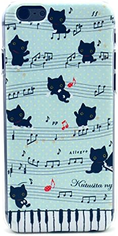 iPhone 6 Case, iPhone 6 (4.7 Inch) Case - LUOLNH Fashion Style Colorful Painted Sheet Music And A Black Cat Clear Bumper Hard Case Back Cover Protector Skin For iPhone 6 4.7Inch (Sheet Music And A Black Cat)