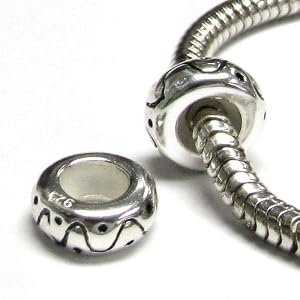 Sterling-Silver-STOPPER-RUBBER-CURVE-DOT-ROUND-for-Pandora-Troll-European-Charm-Bracelets