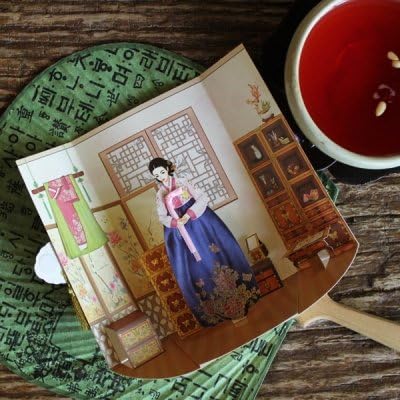 Woman Hanbok stereo card / 050-SH-0002 -