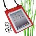 TrendyDigital New iPad Waterproof Case with Padding, Headphone Adapter, Removable Strap (Red)
