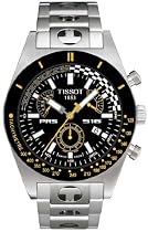 Tissot T-Sport PRS 516 Mens Stainless Steel Black Retrograde Chronograph Watch #T91148851