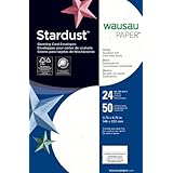 Wausau Stardust Fine Business Stationery A9 Envelope, 5.75 X 8.75 Inches, White, 50 Count