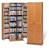 PREPAC OVH-0700 702 CD Locking Cabinet, Solid Oak Doors