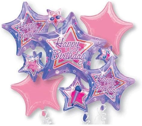 Rock Star Birthday Bouquet Of Balloons (5 per package)