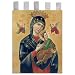 Church Banner - Our Lady of Perpetual Help - Cotton Canvas with Archival Inks and UV Coating - Border Rings for Rod Hanging. Print Size 24"x36"