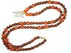 Yoga Necklace- Protection Mala Beads Amber Stone Rudraksha Hanuman Pendant Japa Mala
