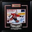 Miikka Kiprusoff Signed 8X10 Etched Mat - Reaching