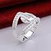 NYKKOLA Jewelry Crystal Paved Unique Design Silver Ring
