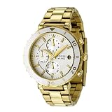 Fossil Women's CH2582 Gold-Tone Stainless Steel Bracelet Silver Analog Dial Chronograph Watch