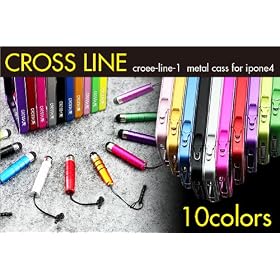 �A���~CROSS LINE ���^���o���p�[iPhone4�P�[�X(iPhone4-0015)�u���b�N