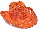 Straw Cowboy Hat in Assorted Neon Colors