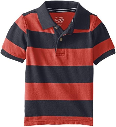 The Children's Place Baby Boys' Rugby Stripe Polo, Tidal, 18-24 Months