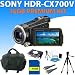 Sony Hdr-cx700v Hdrcx700v Cx700v 96gb Internal Flash Memory Camcorder + 16gb Sdhc Memory Card + Premium Carrying Case + 57 Inch Aluminum Tripod + Hdmi Cable and More – (16gb Premium Kit)