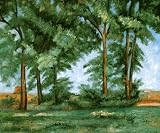 Art Reproduction Oil Painting - Cezanne Paintings: Tall Trees at The Jas de Bouffan - Classic 20 X 24 - Hand Painted Canvas Art
