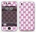 PINK GUCCI Style Design Leather Pattern Apple iPhone 3G/3GS 8GB 16GB 32GB Vinyl Skin Decal Cover Sticker Protector (Matte Finish)+ Free Screen Protector