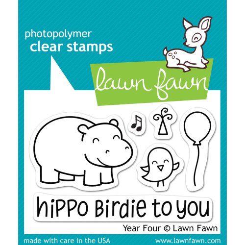 LF655 Lawn Fawn Clear Stamp - Year Four