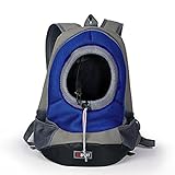 Paperflower® Dog Backpack 4 Colors Portable Outdoor Travel Backpack Taking Your Dog Out for a Walk (Blue, M)