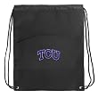 TCU Logo Drawstring Bag Cinch Texas Christian University Draw String Back Pack - For Boys Girls Students or Adults