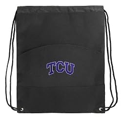 TCU Logo Drawstring Bag Cinch Texas Christian University Draw String Back Pack - For Boys Girls Students or Adults