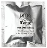 Caffe D'arte Decaf Espresso Single Serve Espresso Pod, Medium in Taste, 120-Count Pods