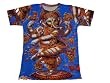 T- Shirt Dancing Ganesha Print Yoga Meditation Gift Tee Shirts Dodger Blue L