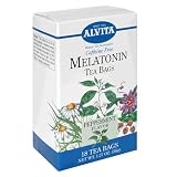 Alvita Tea Bags, Caffeine Free, Melatonin, Peppermint Flavor, 18 tea bags (Pack of 4)
