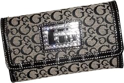 Guess Wallet Spring Fling Slg Black w/ Rhinestones