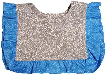 BREEZEWAY BLUE ADULT DRIBBLE BIB WITH RUFFLE - WOMEN