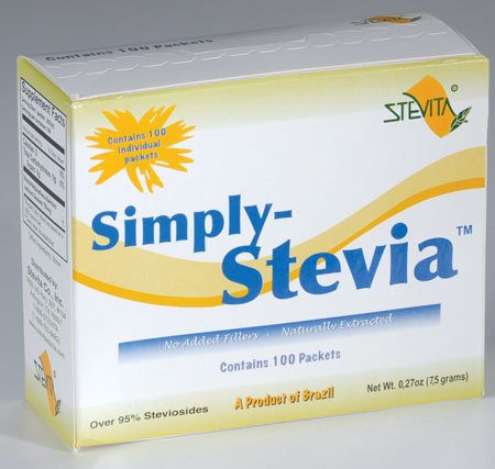 Childrens Toyshop  Gourmet Food : DIRECT FROM Stevita Co. Inc. ~ Simply-Stevia, PURE Stevia packets, 100 Count