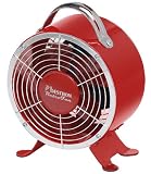 Bestron DFT1605R Tischventilator Retro Rot 14 cm