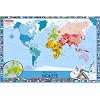 Ma carte du monde pour enfants : 1 poster + 1 planche de stickers repositionnables