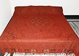 Indian bed sheet Bedspread in Paisley Design Not Printed