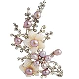 Pearl Brooch,Wedding Broaches, Purple Broach,Bridal Brooch,Mom Brooch(Br0044)