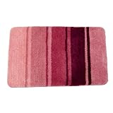 Soft Chenille Touch Stripe Pattern Bathroom Bath Mat/Rug (3 Options)