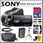 Sony HDRXR550V HDRXR550 HDR-XR550/V 240GB High Definition HDD Handycam® Camcorder with 10x Optical Zoom Wide Angle G-Lens featuring 3.5-inch Xtra Fine LCD + 16GB Deluxe Accessory Kit $1,409.95