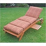 IMAGE OF Outdoor Patio Chaise Lounge Cushion Fabric: Floral Java