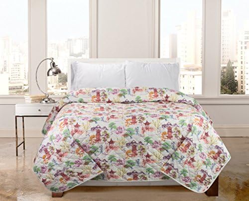 Regal Home Bedspreads - Quilts with Modern Box Stitch Design - Full/Queen Coverlets or Comforters