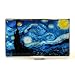 Antique Alive Mother of Pearl Design RFID Blocking Protection Business Card Case, Credit Card Holder, Metal Name Card Case, Engraved Slim Purse Pocket Cash Money Wallet (Starry Night by Gogh)