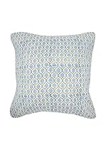 ICONS CORNER Cojín Artesanal (Azul / Amarillo / Azul)