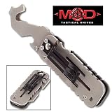 Mod Hawkhook Silver Serrated Folding Knife