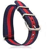 20mm Military Nylon Wrist Watch Band Strap F Watches Stainless Steel Buckle
