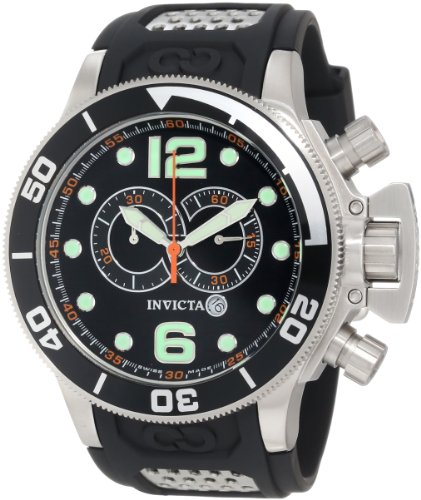 Invicta Men's 6915 Corduba Collection Interceptor Chronograph Black Polyurethane Watch