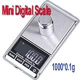 デジタル lcd ポケット重み付け ジュエリー スケール 1000 グラム x 0.1 グラム 、 を 、 ドロップシッピング