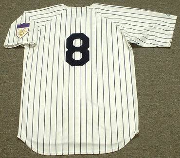 YOGI BERRA New York Yankees 1951 Majestic Cooperstown Throwback Home Baseball Jersey, MEDIUM
