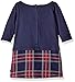 Nautica Baby Layered Knit Dress with Quilted Plaid Skirt, Navy, 18 Months