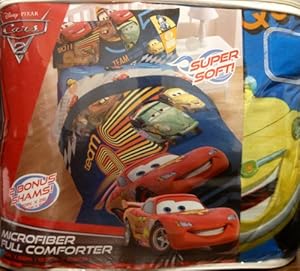Cars 2 Full Size Comforter Set - Includes 2 Pillow Shams