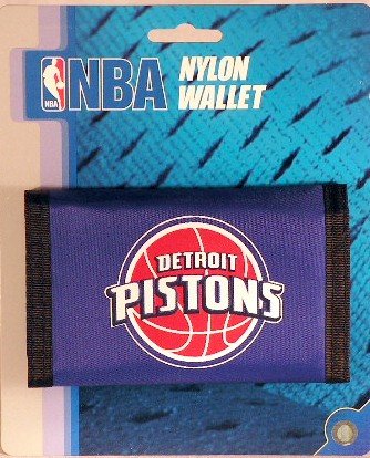 Detroit Pistons NBA Licensed Nylon Trifold Wallet New