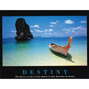 Destiny (Boat on Beach) Framed Motivational Poster Print
