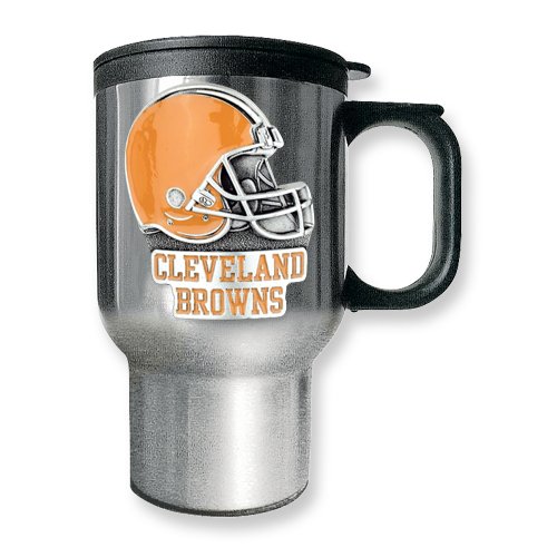 Cleveland Browns 16oz Stainless Steel Travel Mug