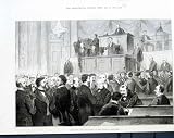 ELECTING SENATORS FRENCH ASSEMBLY Antique Print 1875